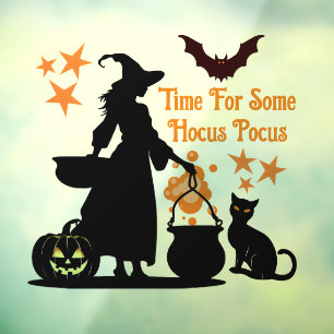 Time For Some Hocus Pocus Halloween Witch Window Cling