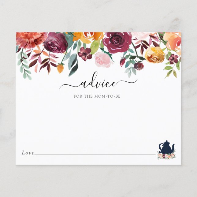 Time for Tea Advice for the Mom-to-Be (Front)