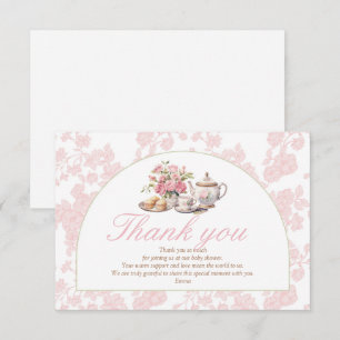Time for Tea Baby Shower Thank You Card