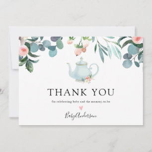 Time for Tea Baby Shower Thank You Card