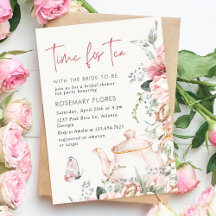 Time For Tea Boho Floral Bridal Shower