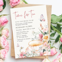 Time For Tea Boho Teacup Floral Bridal Shower