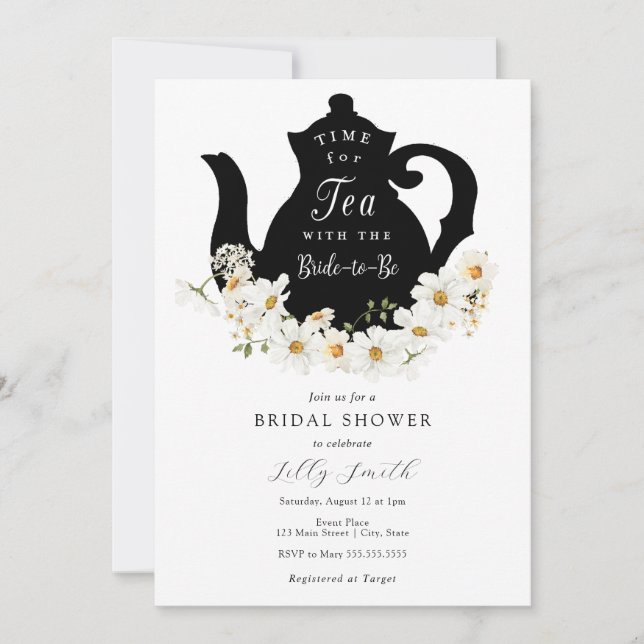 Time for Tea Bridal Shower Invitation (Front)