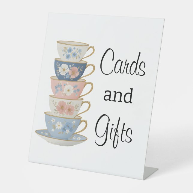 Time for Tea Bridal Shower Table Top Sign (Front)