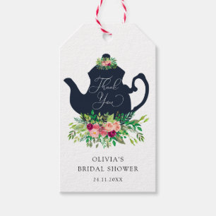 Time for tea bridal shower thank you gift tags