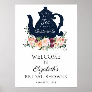 Time for Tea Bridal Shower Welcome Sign
