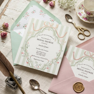 Time for Tea Bridal Shower Wildflower Invitation