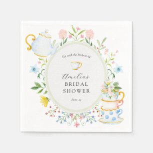 Time for Tea Bridal Shower Wildflower Napkin