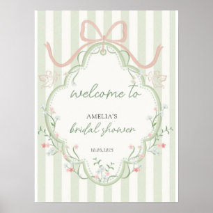Time for Tea Bridal Shower Wildflower Poster
