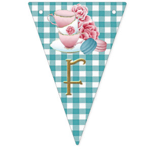 "Time for Tea" Bunting. Bunting Flags