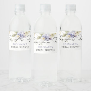 Time For Tea Floral Bridal Shower Water Bottle Label