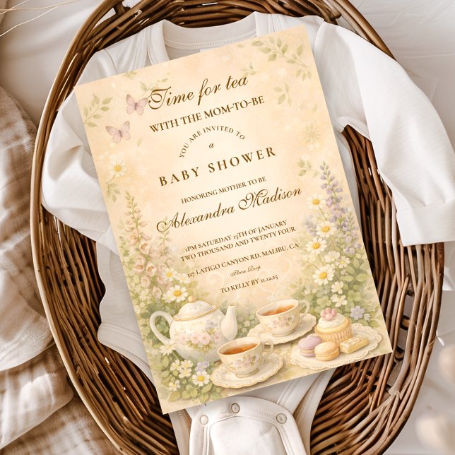Time for Tea Garden Baby Shower Invitation (Creator Uploaded)