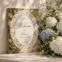 Time for Tea Garden Lace Bridal Shower Welcome