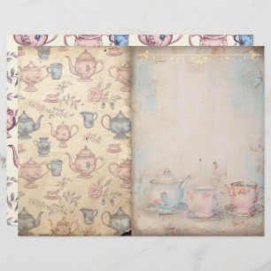 Time for Tea Junk Journal Paper