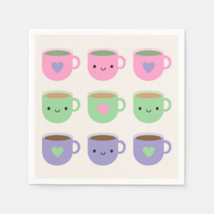 Time For Tea - Kawaii Cup of Tea Napkin