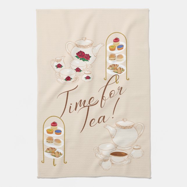 Time for Tea Kitchen Towel (Vertical)