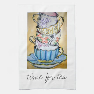 time for tea kitchen towel