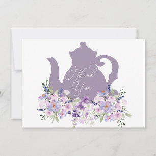 Time for Tea Lavender Shower Thank You Card