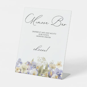 Time For Tea Mimosa Bar Bridal Shower Pedestal Sign