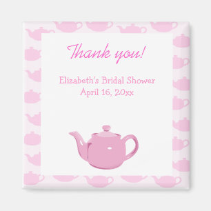 Time for Tea Pink Teapot Favour Magnet