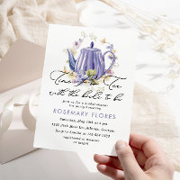 Time For Tea Purple Floral Bridal Shower