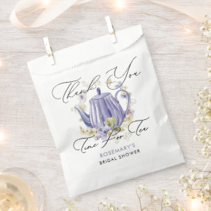 Time For Tea Purple Teapot Bridal Shower  Favour Bag