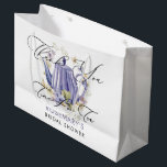 Time For Tea Purple Teapot Bridal Shower Large Gift Bag<br><div class="desc">Time For Tea Purple Teapot Bridal Shower Large Gift Bag. Matching items available.</div>