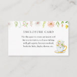 Time for Tea Whimsical Wildflower Enclosure Card<br><div class="desc">Use this space to custom create any insert card for your invitation such as a gift registry,  wishing well,  honeymoon fund,  books for baby,  display shower,  etc. Featuring watercolor wildflowers and teacups.</div>