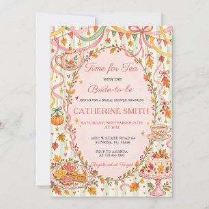 Time for Tea with The Bride To be Bridal Shower Invitation