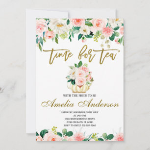 Time for Tea with the Bride to Be, Bridal Shower Invitation
