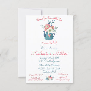 Time for Tea with the Mom-to-be!  Shower  Invitation