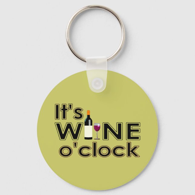 Time for Wine. Keychain (Front)