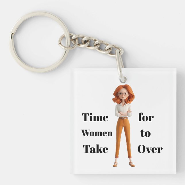Time For Women Keychain (Front)