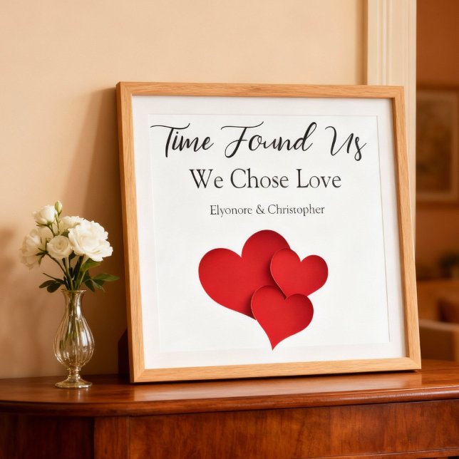 Time Found Us We Chose Love Valentine Quote Poster (Creator Uploaded)