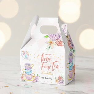 Time four tea, forth tea birthday favor box