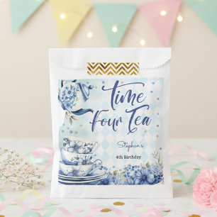 Time four tea, fourth birthday for kids favour bag