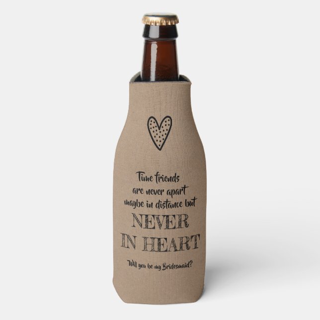 Time Friends - Sweet Bridesmaid Proposal Bottle Cooler (Bottle Front)