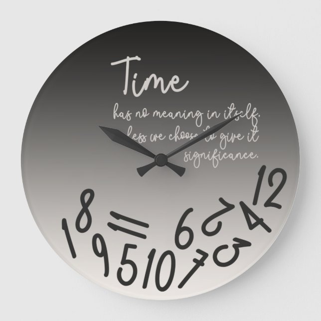 Time has no meaning, Dark Beige Acrylic Wall Clock (Front)