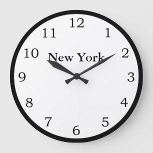 Time in New York Large Clock