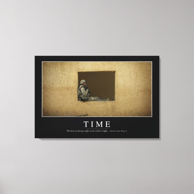 Time: Inspirational Quote Canvas Print (Front)
