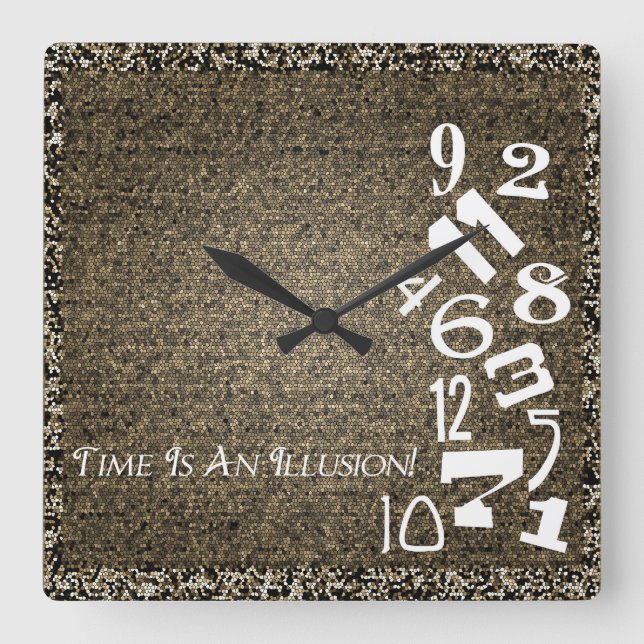 Time Is An Illusion Wall Clock! Square Wall Clock (Front)
