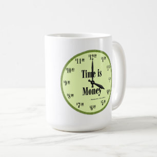 Time is Money - Mug Green Clock Face