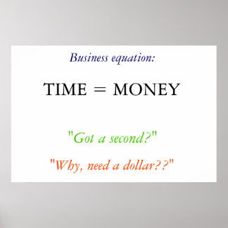 "Time is money" Poster