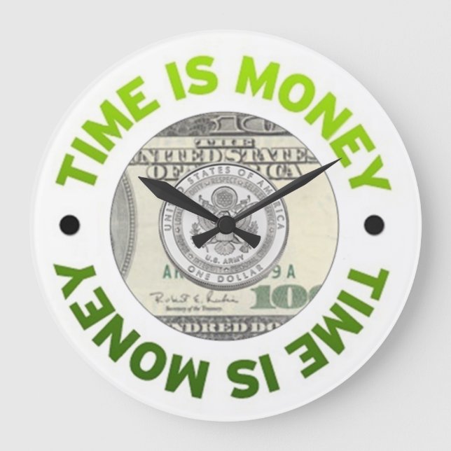 Time is Money Wall Clock (Front)