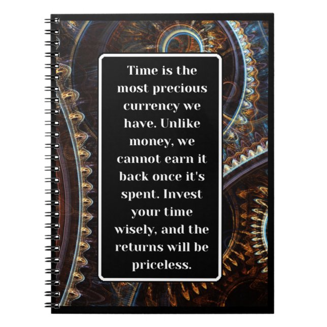 Time is precious notebook (Front)