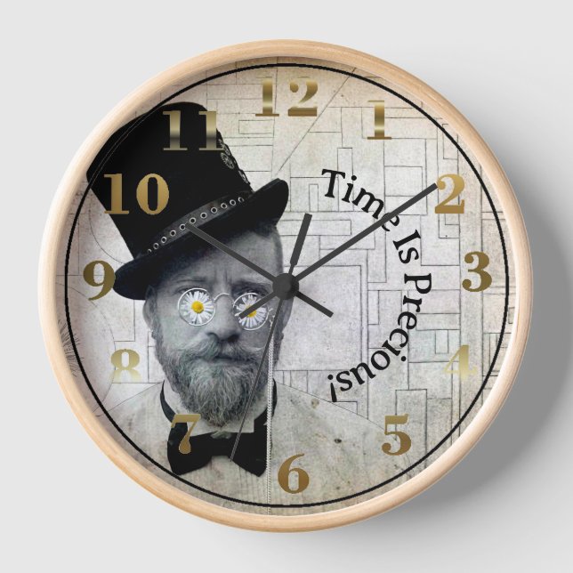 Time Is Precious Wall Clock! Clock (Front)