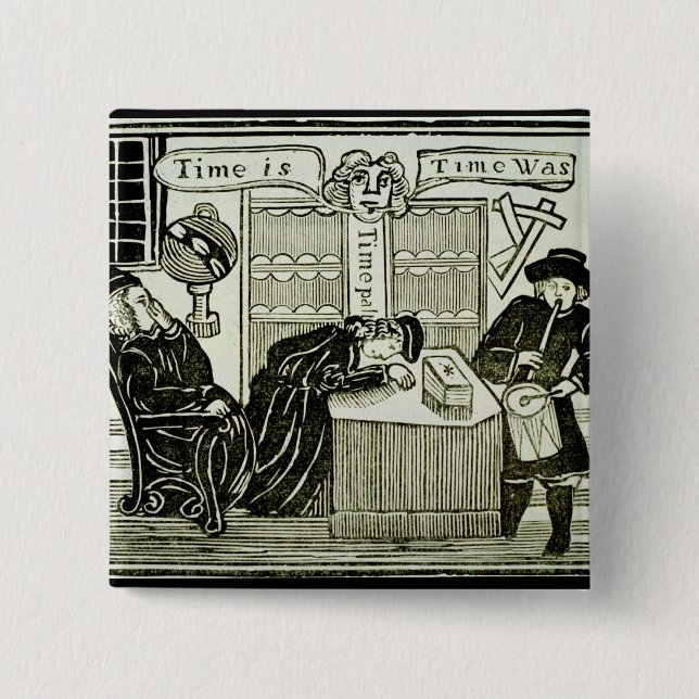 'Time Is, Time Was', copy of an illustration from 2 Inch Square Button (Front)