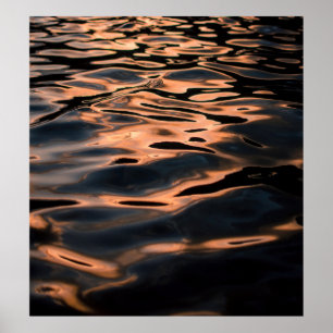 Time lapse photography of rippling water poster