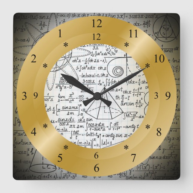 Time Machine Clock~Fantasy Clock~Unique Square Wall Clock (Front)