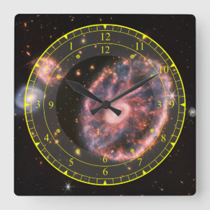 Time Machine Portal ~ Time/Space/ Continuum ~ Square Wall Clock